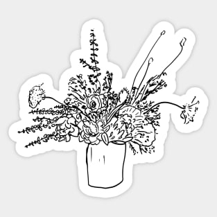 Flower Arrangement Sketch Sticker